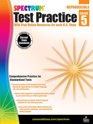 cover image of Spectrum Test Practice, Grade 5